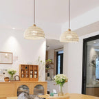 Calyran Rattan Wood Pendant Lamp