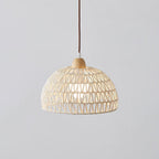 Calyran Rattan Wood Pendant Lamp