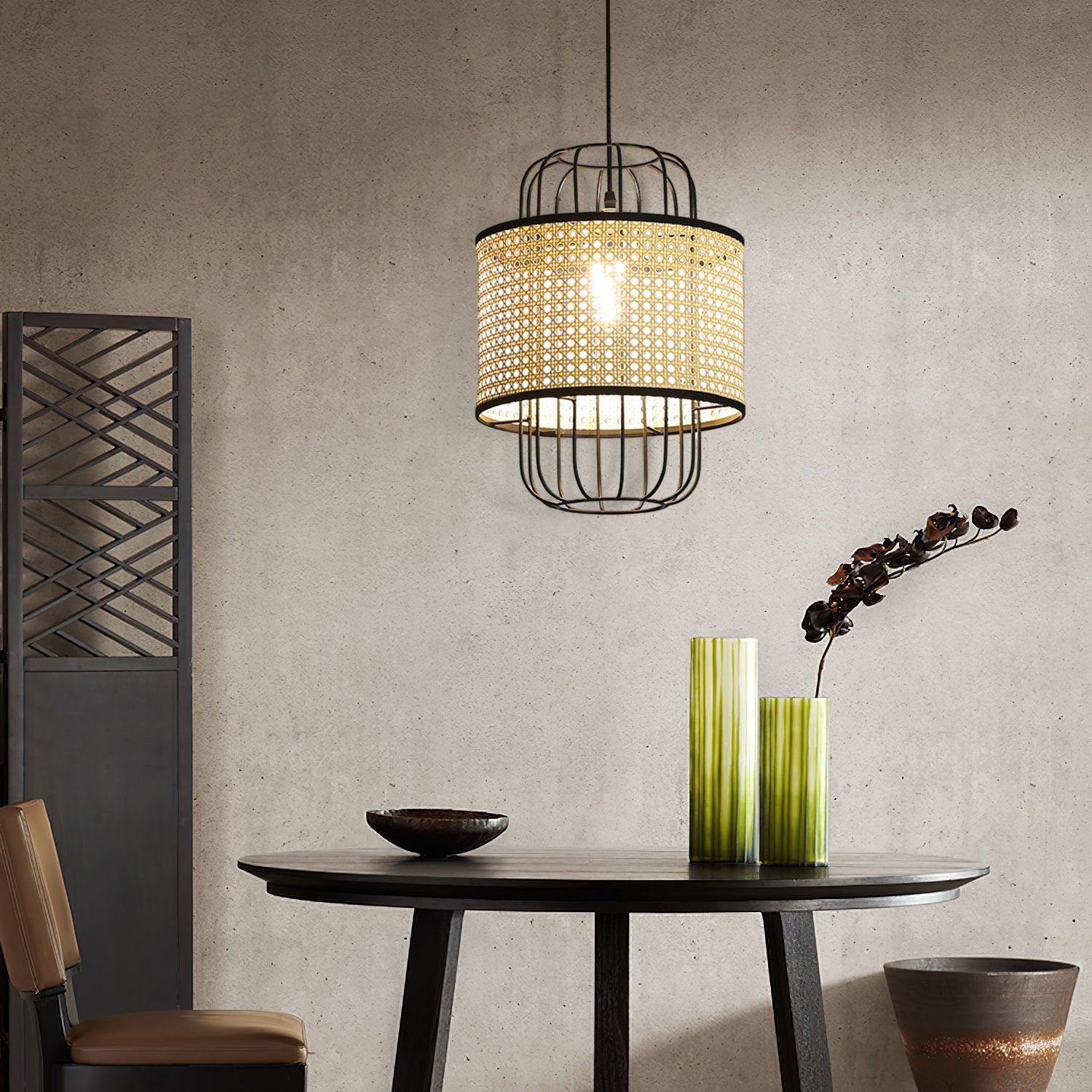 Evtheyra Premium Art Rattan Pendant Lamp