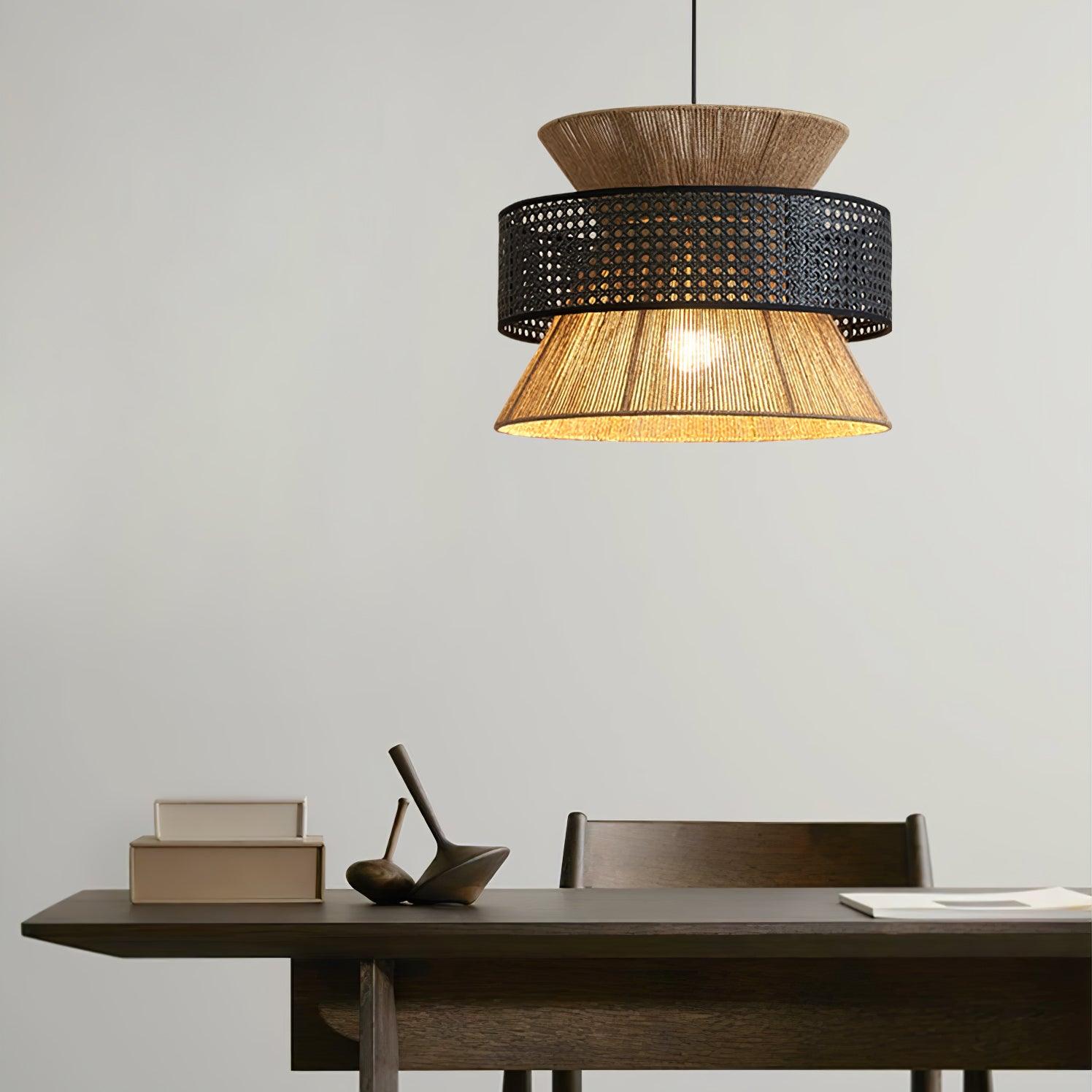 Ophelia Woven Rattan Pendant Light
