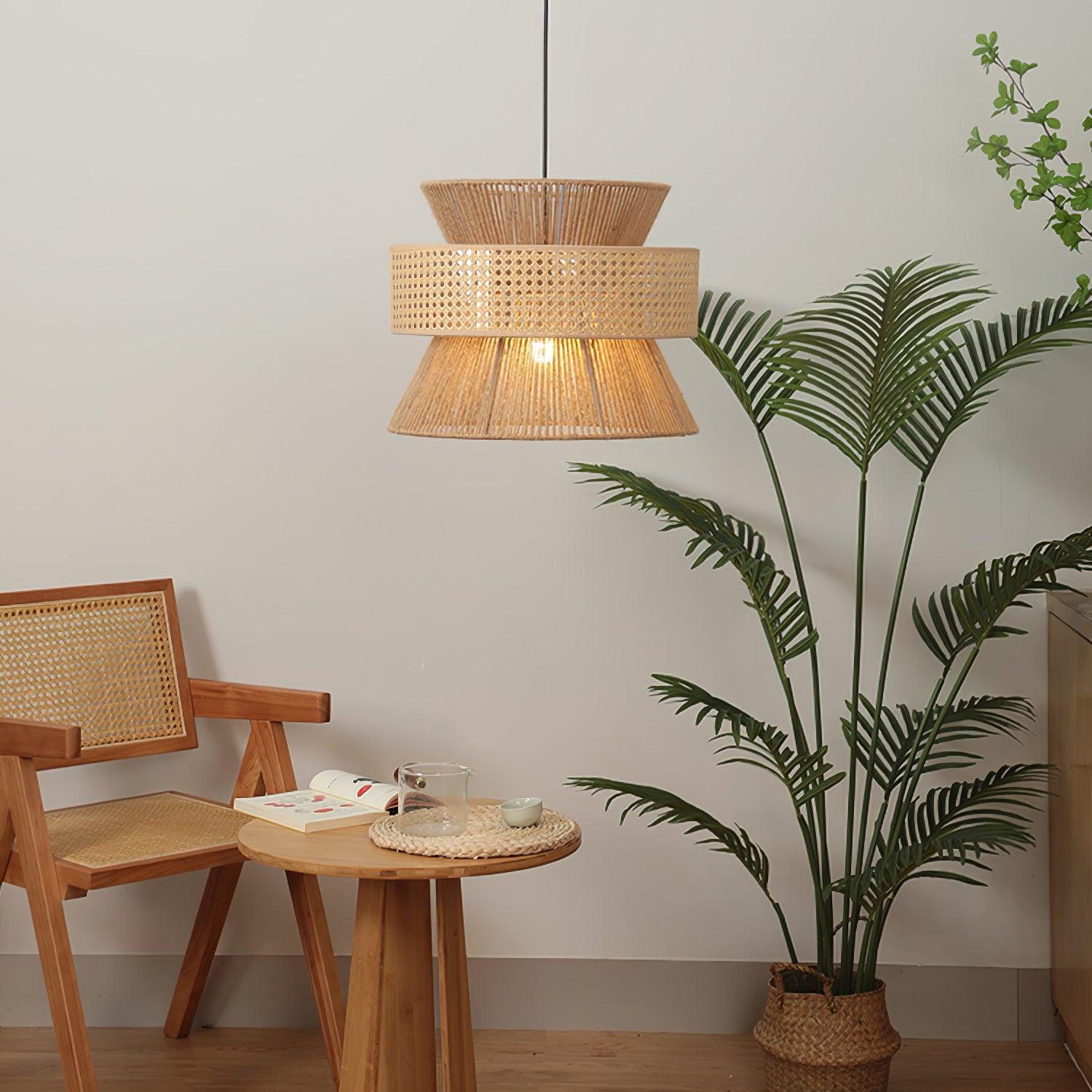 Ophelia Woven Rattan Pendant Light