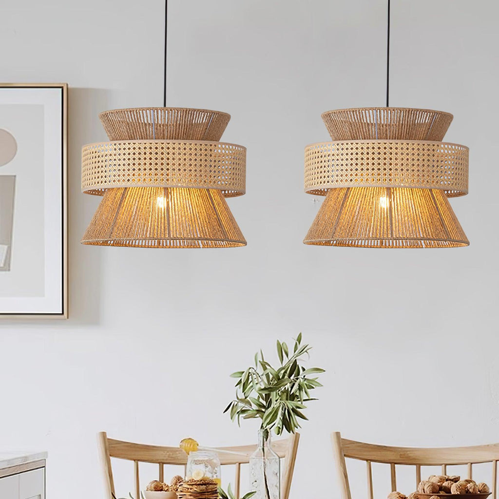 Ophelia Woven Rattan Pendant Light