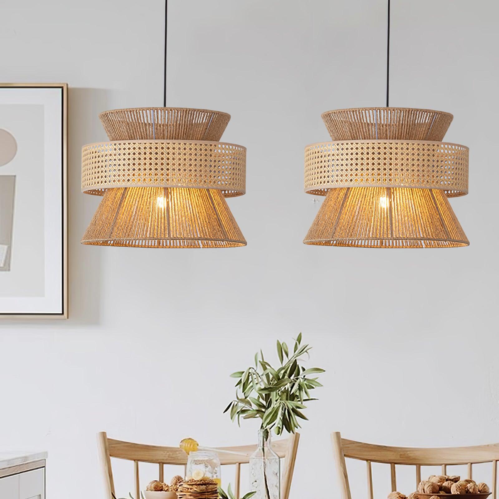 Ophelia Woven Rattan Pendant Light