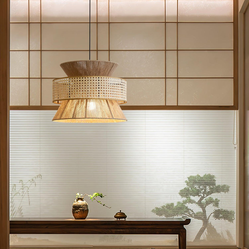 Ophelia Woven Rattan Pendant Light