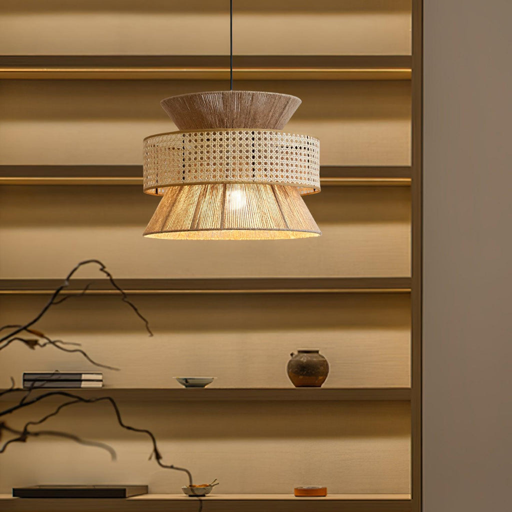 Ophelia Woven Rattan Pendant Light