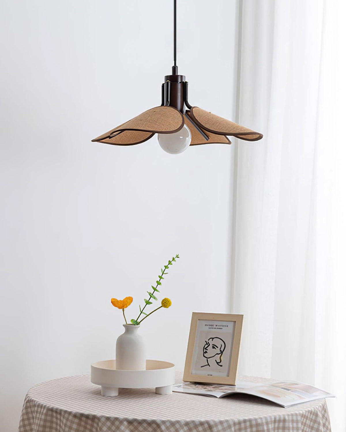 Callie Pendant Lamp Rattan Handwoven Organic