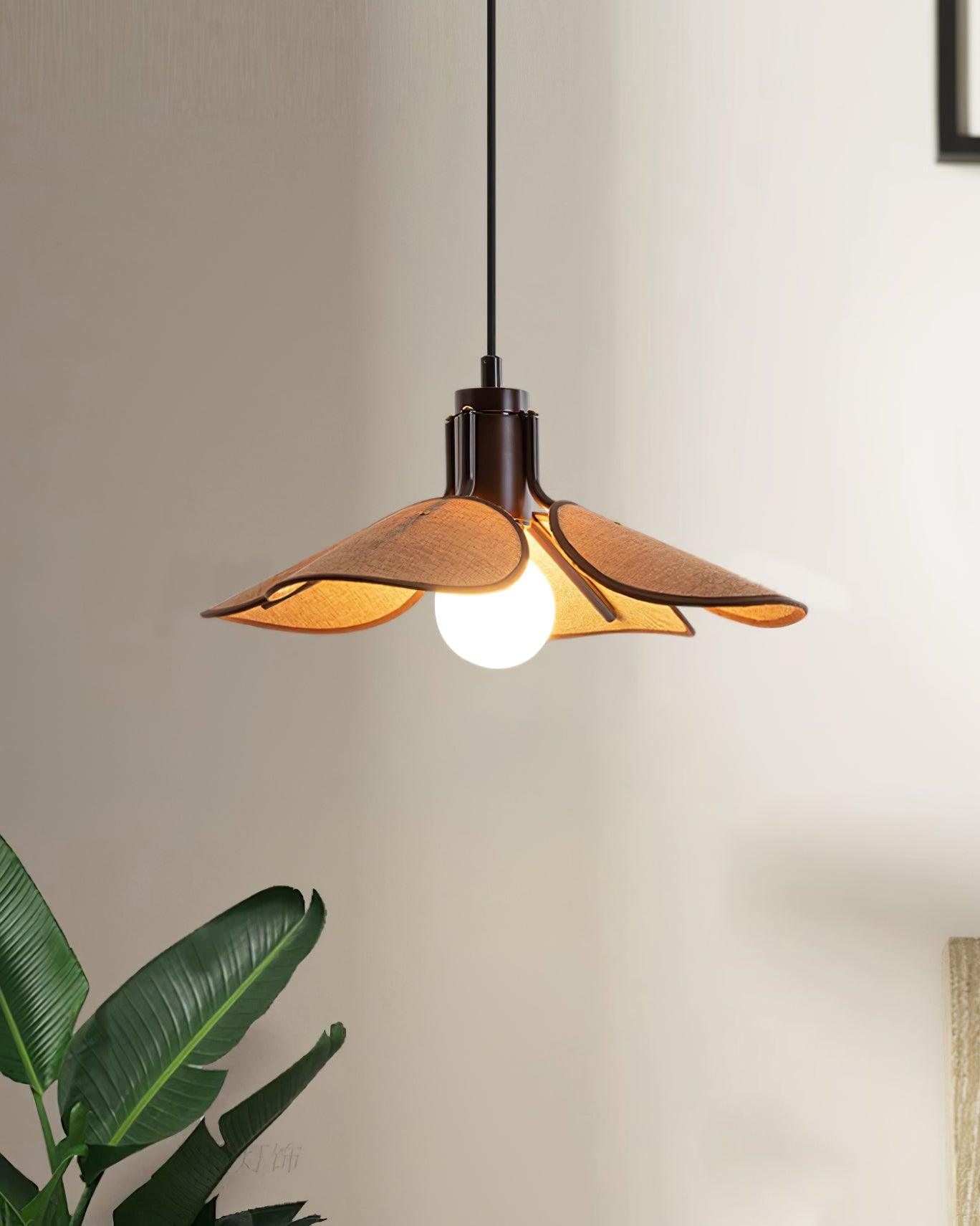 Callie Pendant Lamp Rattan Handwoven Organic