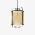 Solara Pendant Lamp Rattan Cane Frame Industrial
