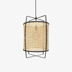Solara Pendant Lamp Rattan Cane Frame Industrial