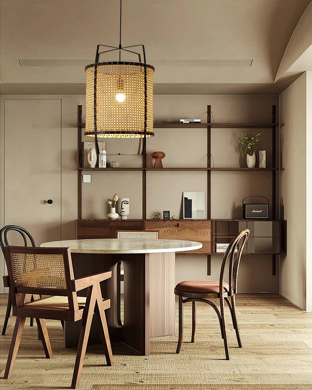 Meyda Pendant Lamp Rattan Woven Organic