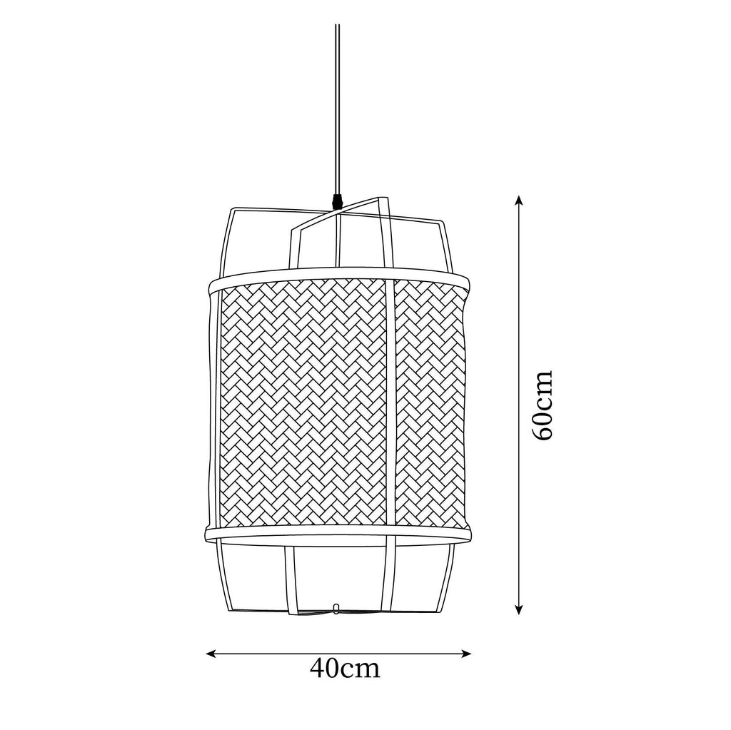 Meyda Pendant Lamp Rattan Woven Organic