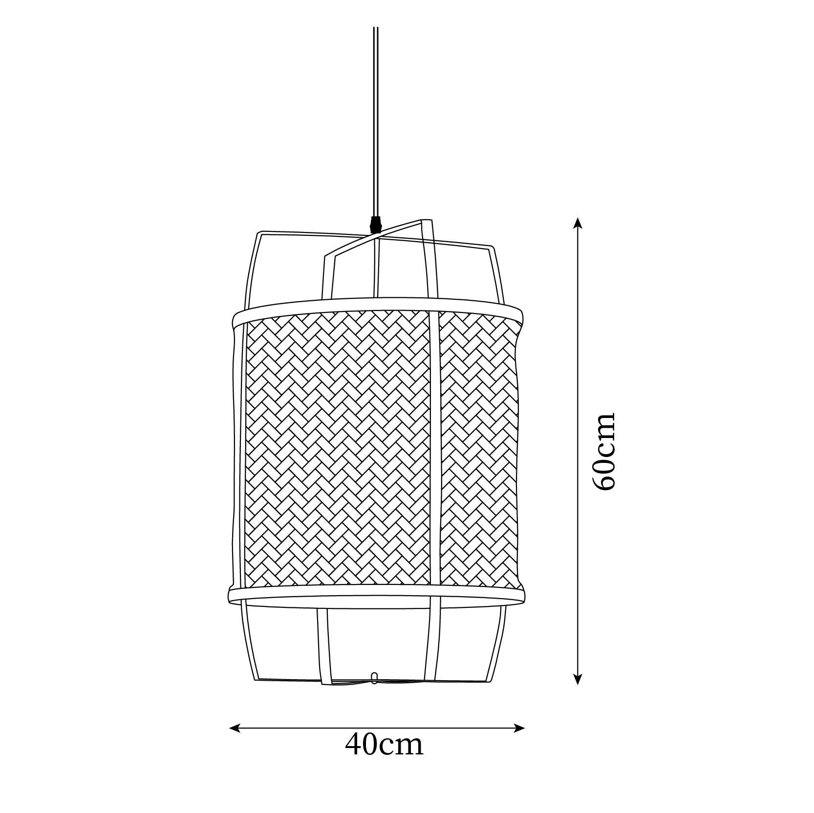 Meyda Pendant Lamp Rattan Woven Organic