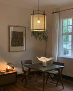 Meyda Pendant Lamp Rattan Woven Organic