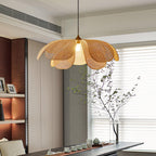 Eloria Petal-Shaped Rattan Pendant Light