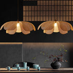 Eloria Petal-Shaped Rattan Pendant Light