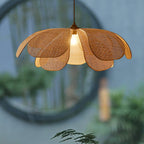 Eloria Petal-Shaped Rattan Pendant Light