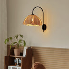 Edria Petal-Shaped Rattan Wall Lamp