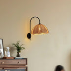 Edria Petal-Shaped Rattan Wall Lamp