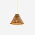 Pendant Lamp Rattan Shade and Body Cone Shape Natural Minimalist