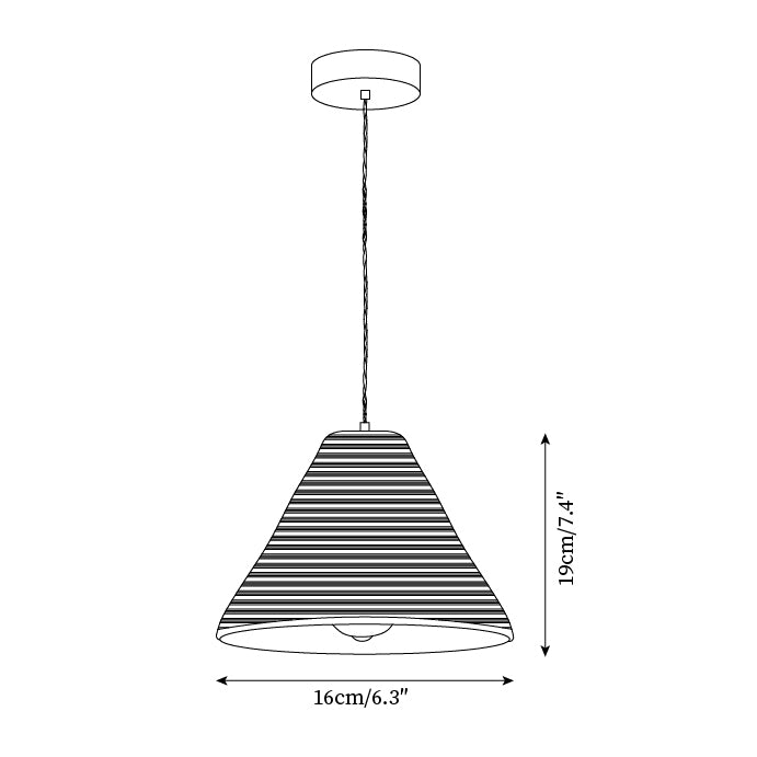 Pendant Lamp Rattan Shade and Body Cone Shape Natural Minimalist