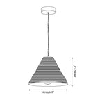 Pendant Lamp Rattan Shade and Body Cone Shape Natural Minimalist