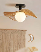 Fynora Woven Semi Flush Ceiling Light