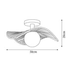 Fynora Woven Semi Flush Ceiling Light