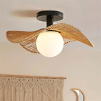 Fynora Woven Semi Flush Ceiling Light