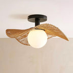 Fynora Woven Semi Flush Ceiling Light