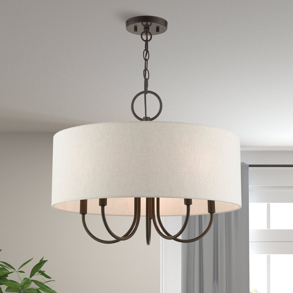 Ovyneth Classic Vintage Drum Fabric Chandelier