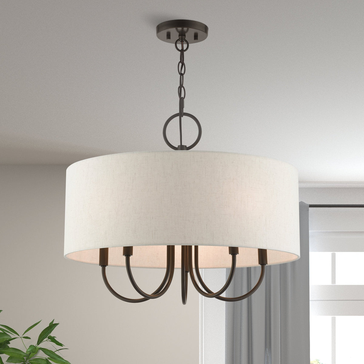 Ovyneth Classic Vintage Drum Fabric Chandelier