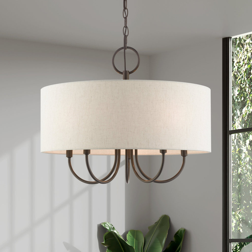 Ovyneth Classic Vintage Drum Fabric Chandelier