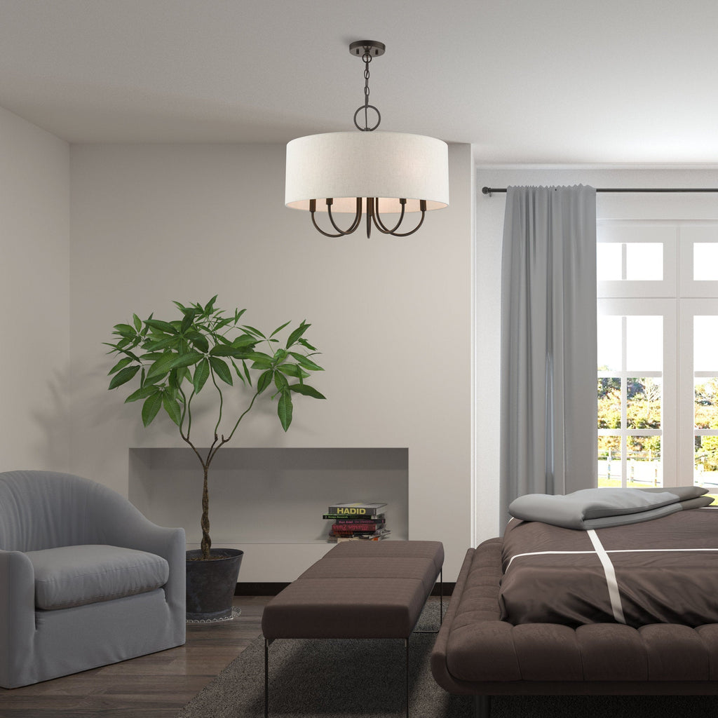 Ovyneth Classic Vintage Drum Fabric Chandelier
