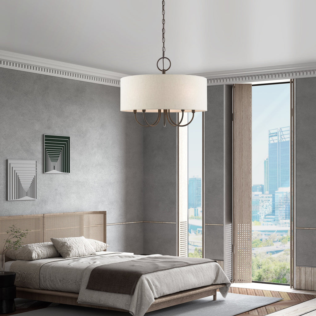 Ovyneth Classic Vintage Drum Fabric Chandelier