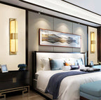 Caspian Alabaster Brass Wall Light