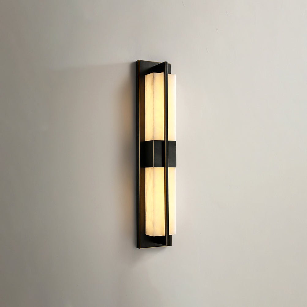 Caspian Alabaster Brass Wall Light