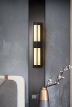 Caspian Alabaster Brass Wall Light