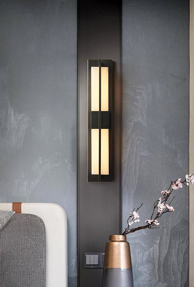 Caspian Alabaster Brass Wall Light