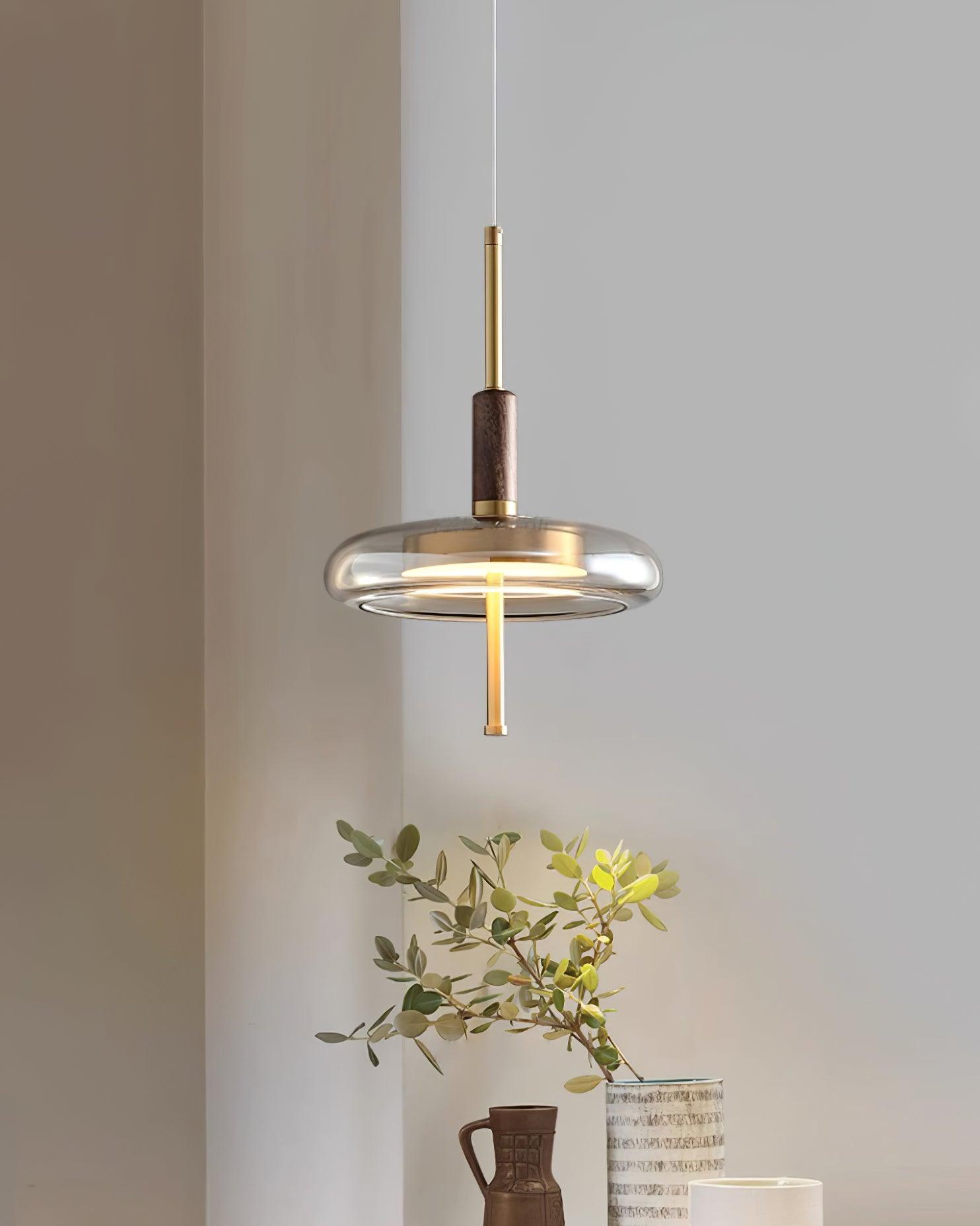 Redondo LED Halo Glass Disc Pendant Lamp