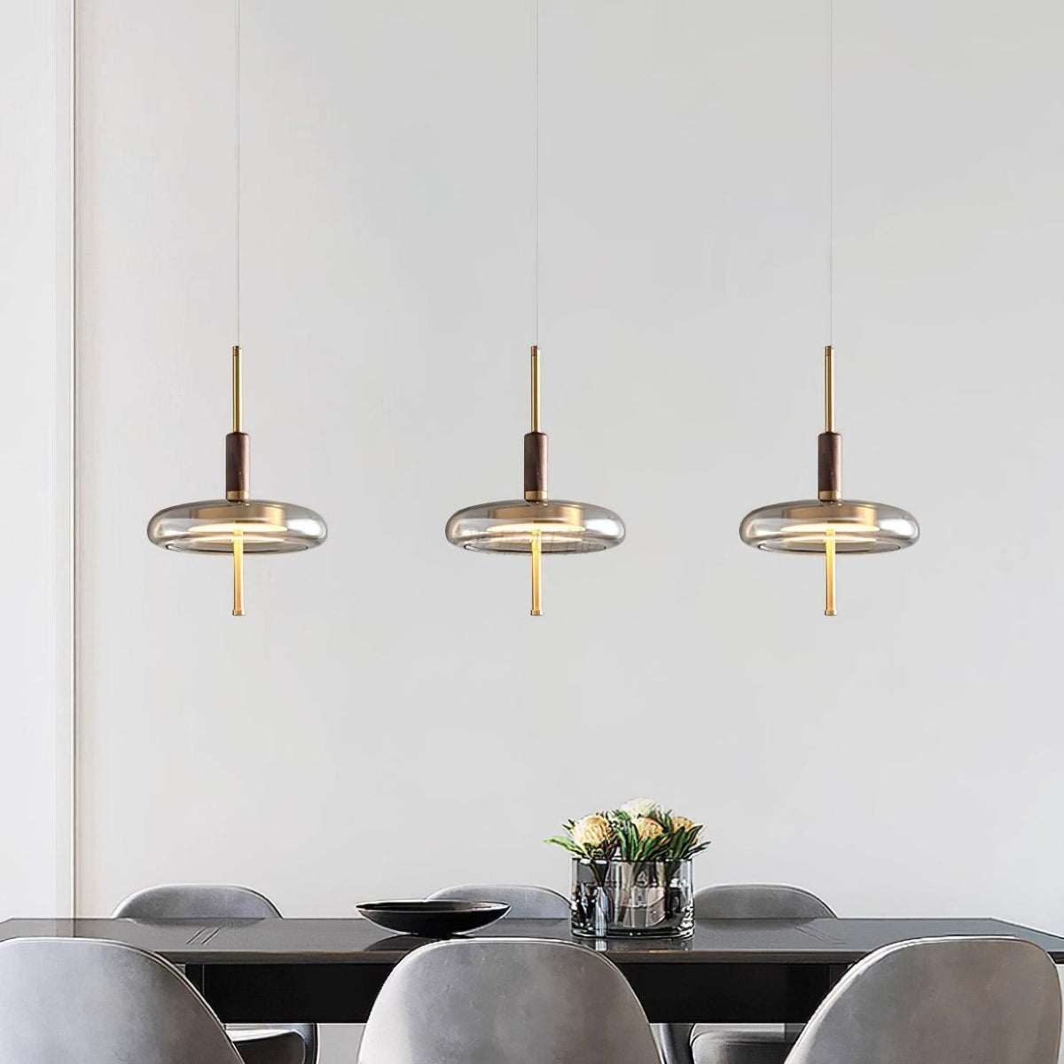 Redondo LED Halo Glass Disc Pendant Lamp