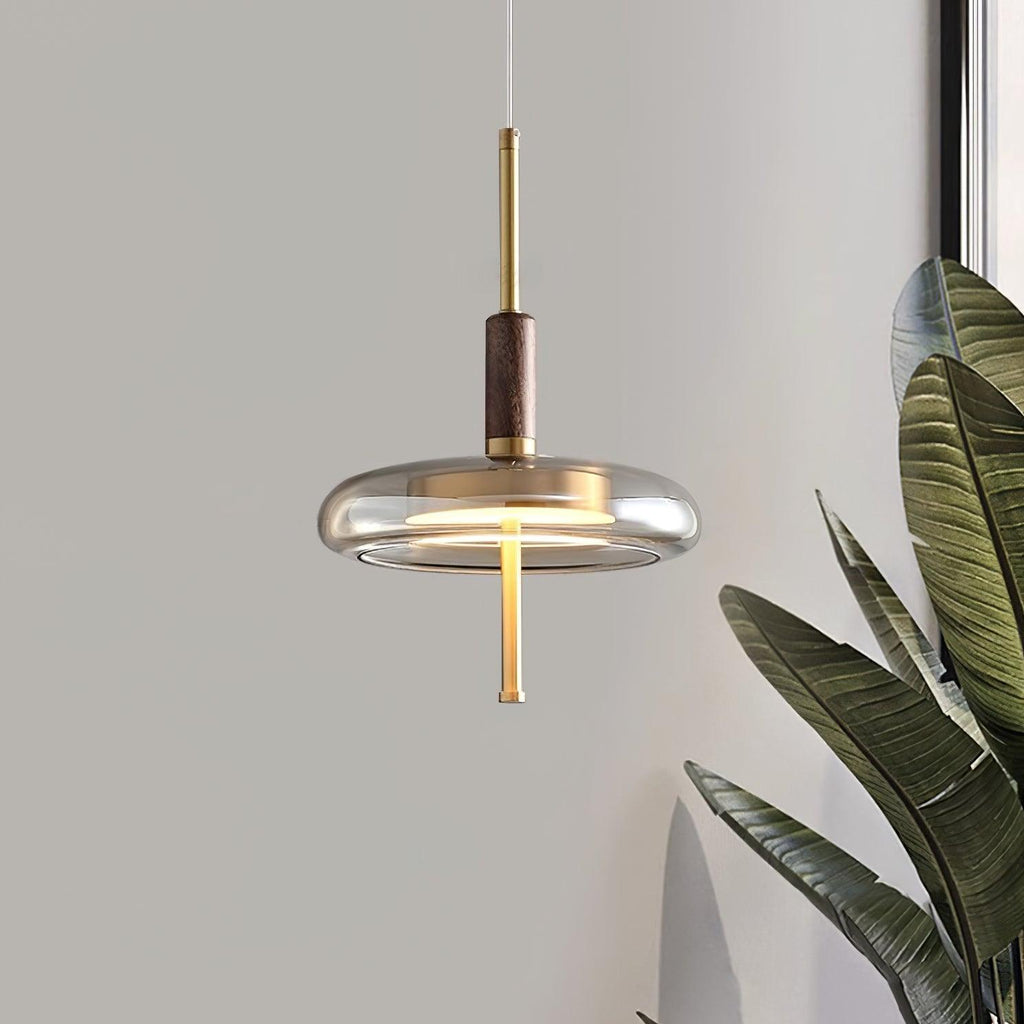 Redondo LED Halo Glass Disc Pendant Lamp