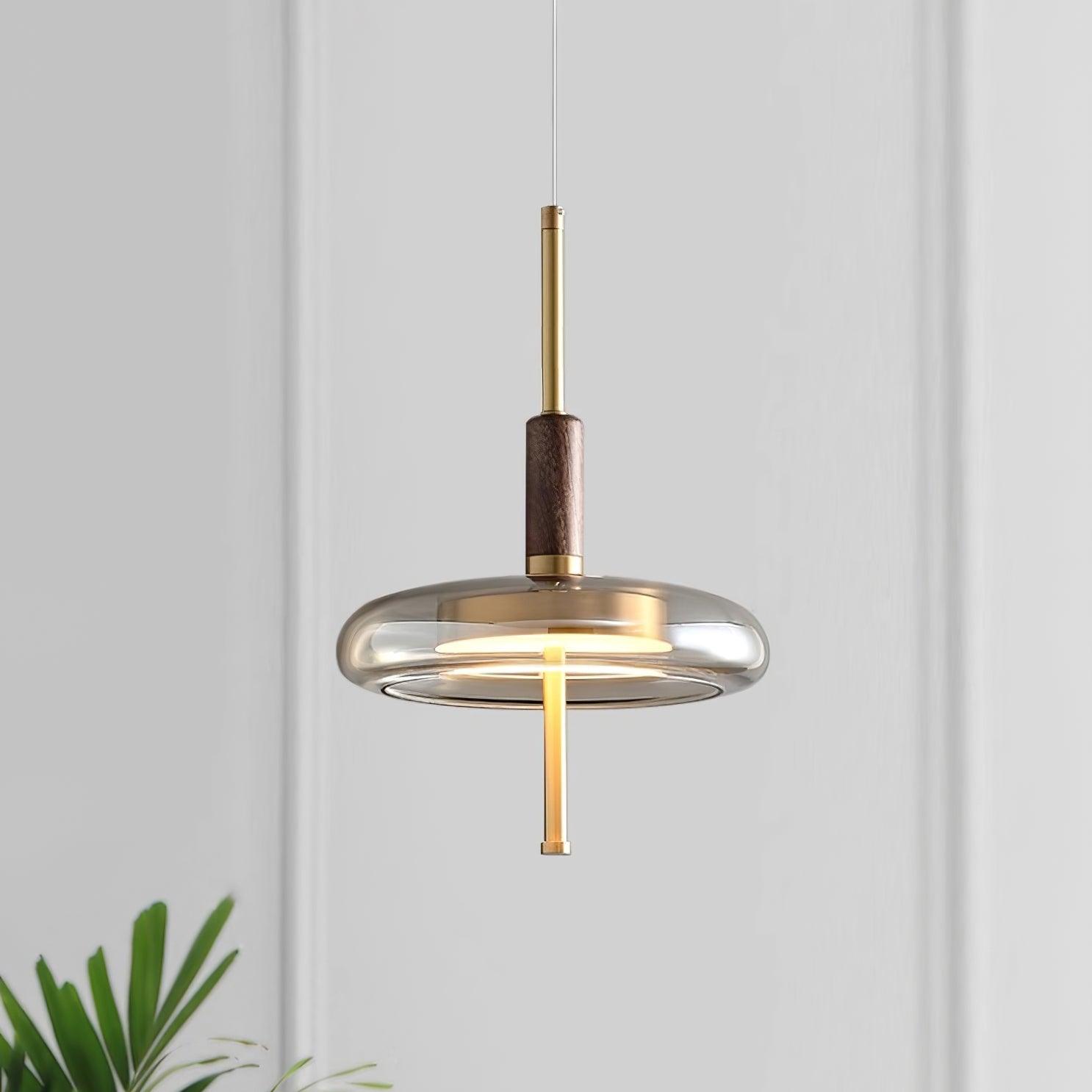 Redondo LED Halo Glass Disc Pendant Lamp