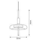 Redondo LED Halo Glass Disc Pendant Lamp
