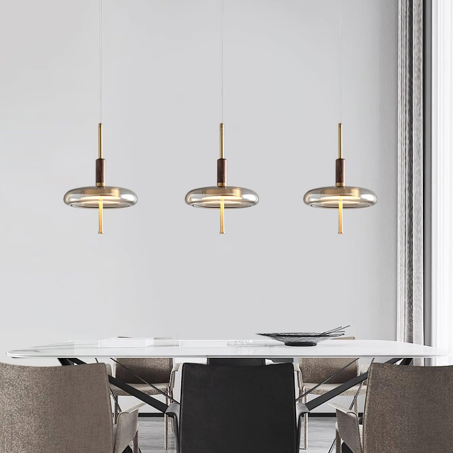 Redondo LED Halo Glass Disc Pendant Lamp