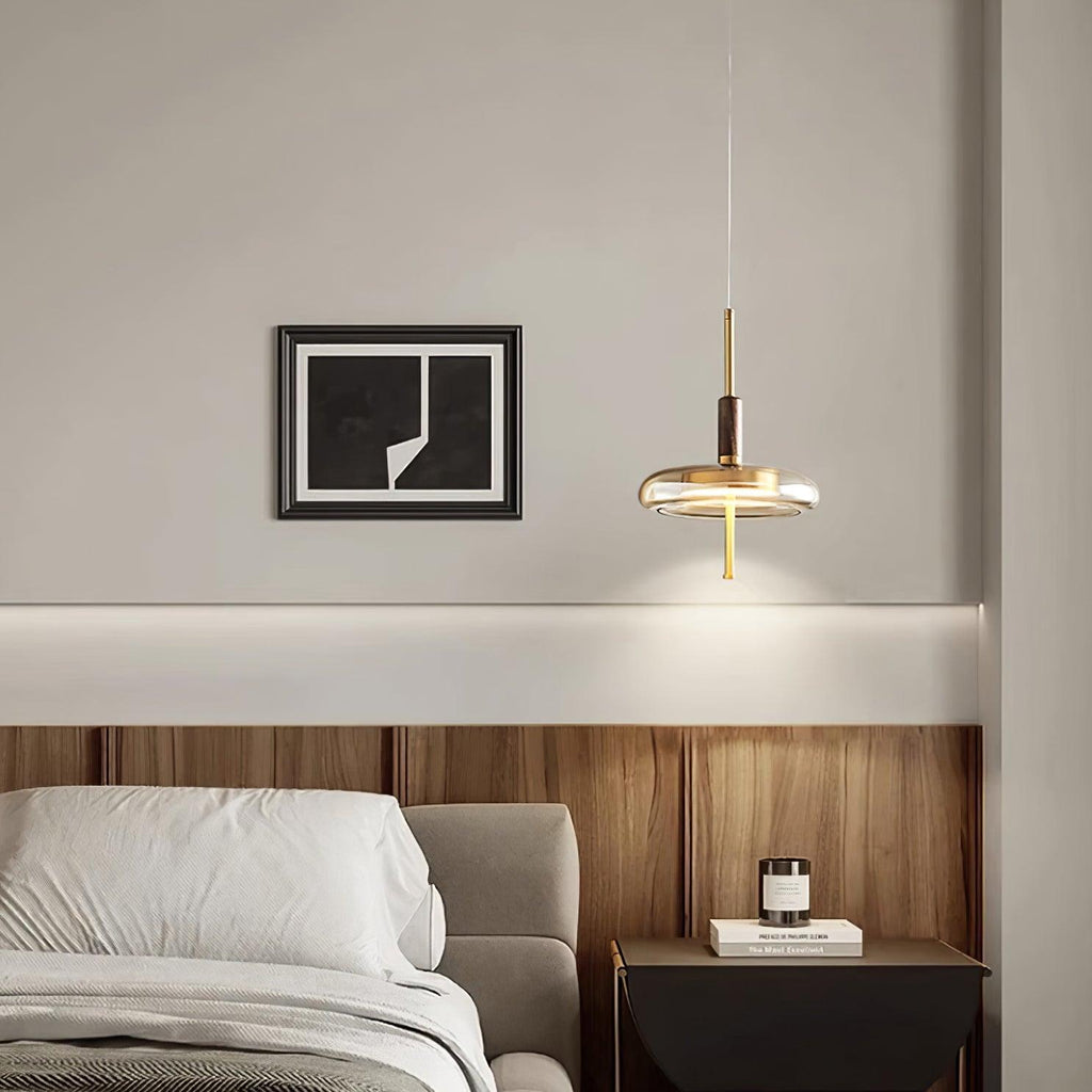 Redondo LED Halo Glass Disc Pendant Lamp