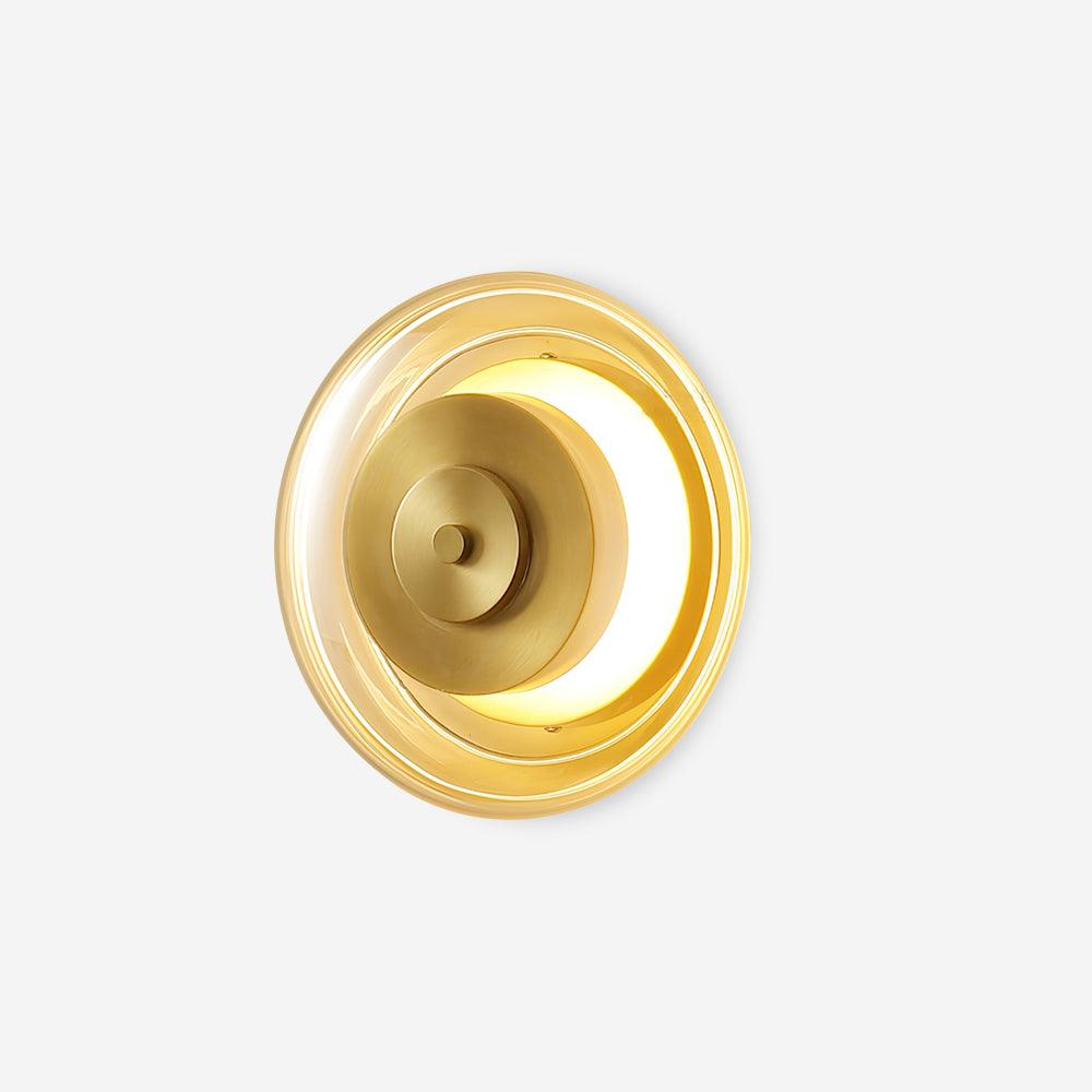 Elysso Brass Circular Wall Lamp