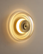 Elysso Brass Circular Wall Lamp