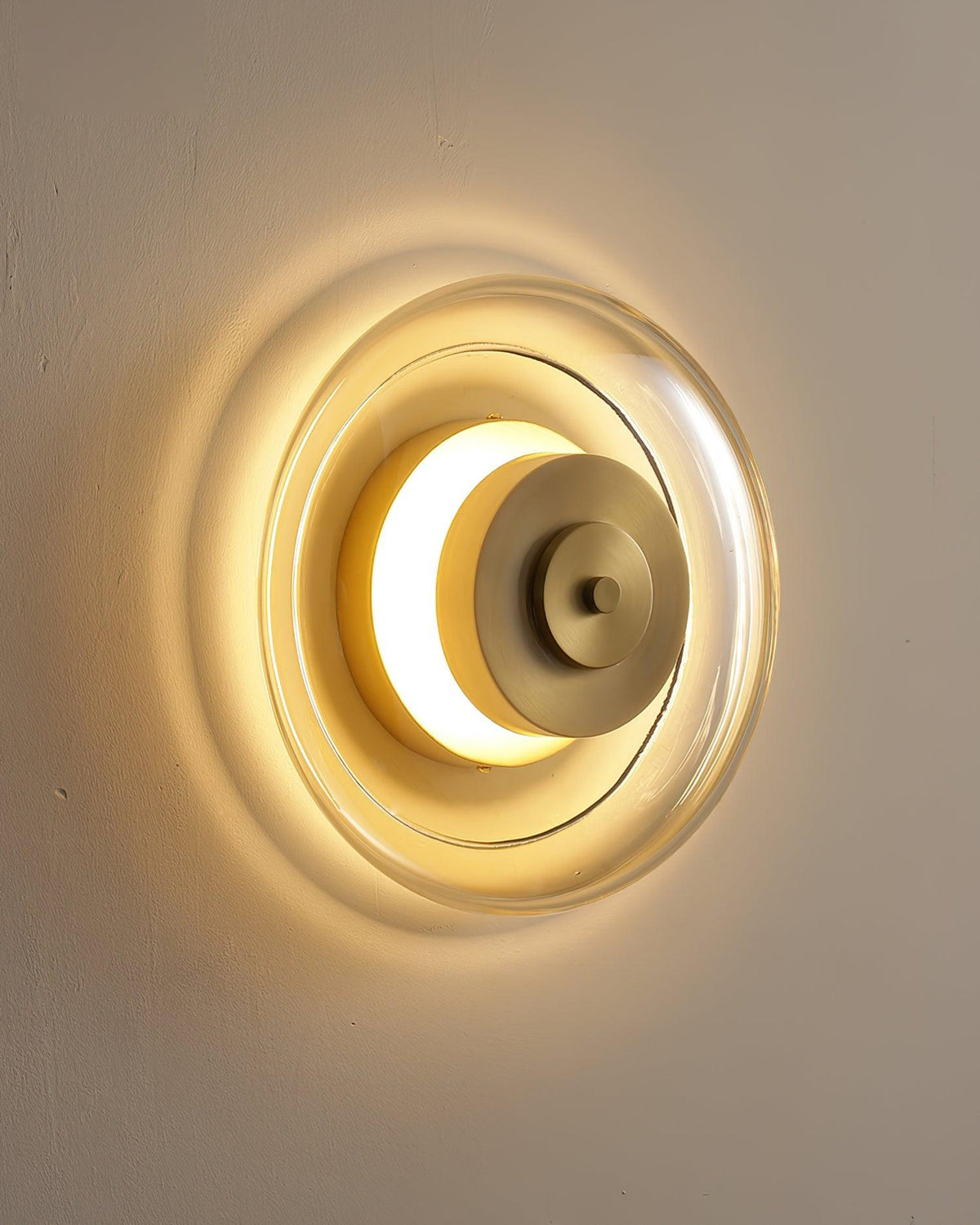 Elysso Brass Circular Wall Lamp