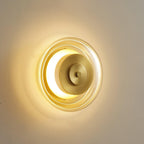 Elysso Brass Circular Wall Lamp