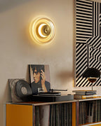 Elysso Brass Circular Wall Lamp